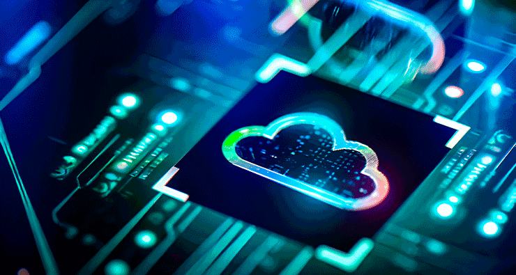 Um chip de computador com um coração